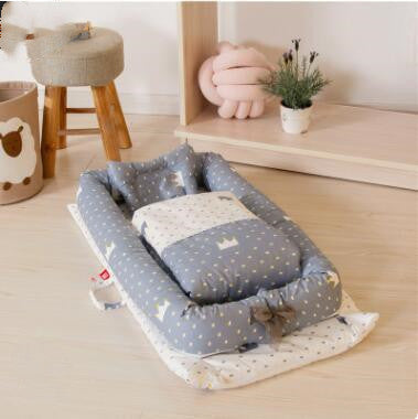 KIDDARA™ Portable Baby Travel Crib – Foldable Bionic Infant Bed with Anti-Pressure Mattress