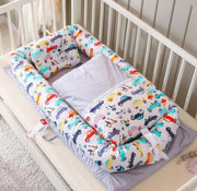 KIDDARA™ Portable Baby Travel Crib – Foldable Bionic Infant Bed with Anti-Pressure Mattress