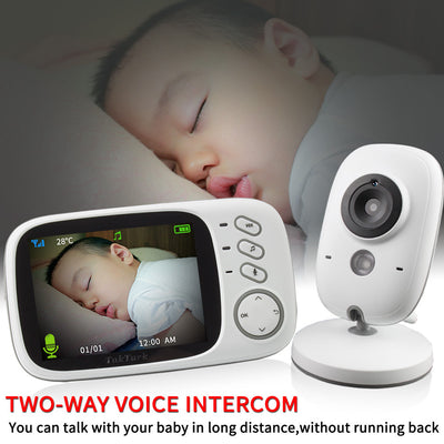 KIDDARA™ 3.2" Digital Baby Monitor with Night Vision, Two-Way Audio & Temperature Sensor