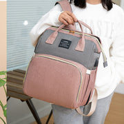 KIDDARA™ 3-in-1 Diaper Bag Backpack – Portable Baby Crib with Insulated Pockets & Changing Station