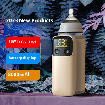 KIDDARA™ USB Baby Bottle Warmer – Portable Insulation Cover with Constant Temperature Heating
