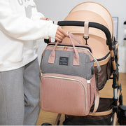 KIDDARA™ 3-in-1 Diaper Bag Backpack – Portable Baby Crib with Insulated Pockets & Changing Station